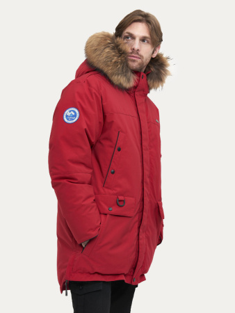 Пуховик Берген Top Arctic Goose мех ЧБК (Мужской; 50; Красный)